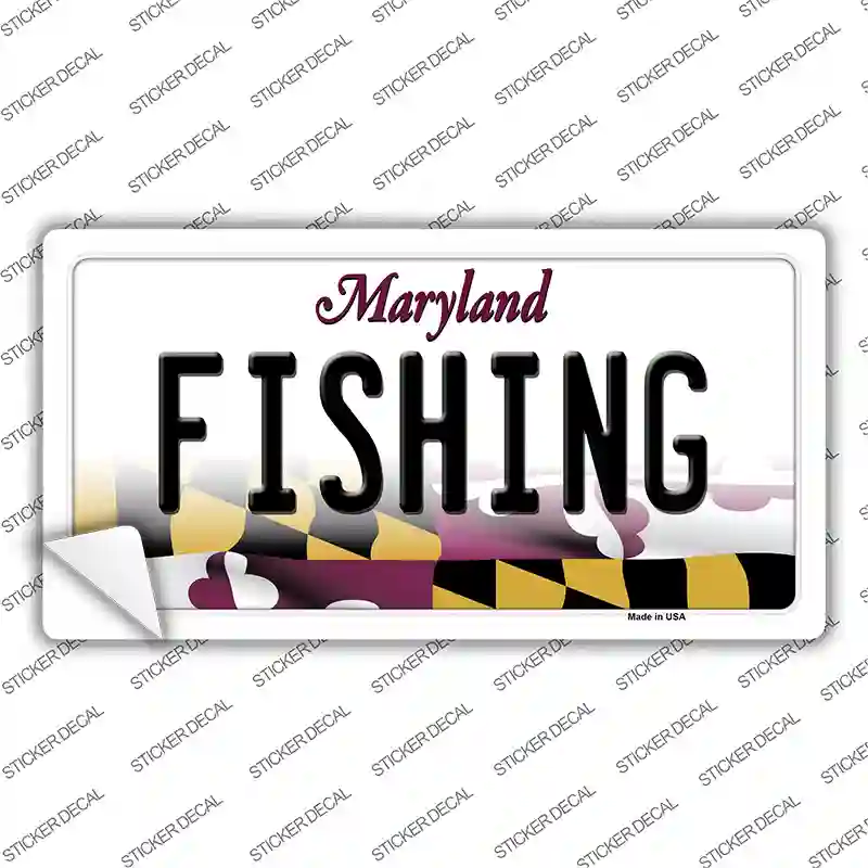 Fishing Maryland Novelty Sticker Decal