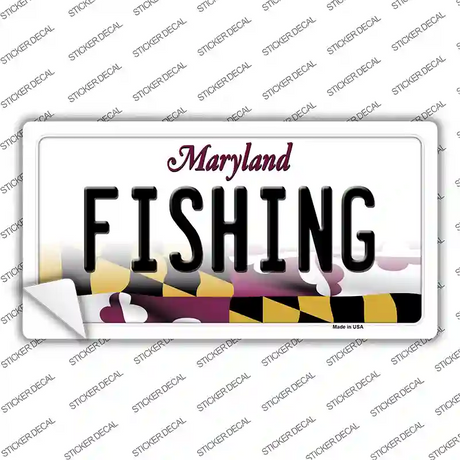 Fishing Maryland Novelty Sticker Decal