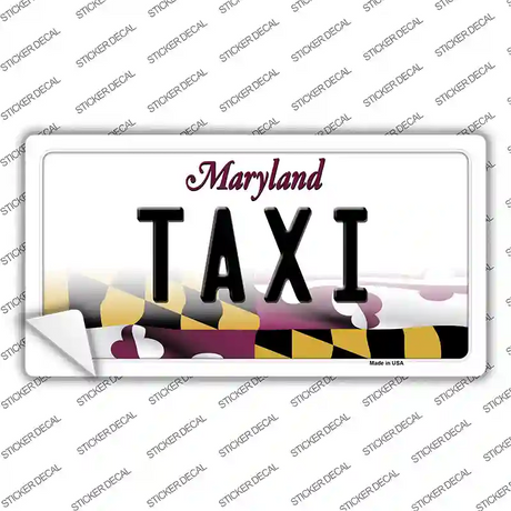 Taxi Maryland Novelty Sticker Decal