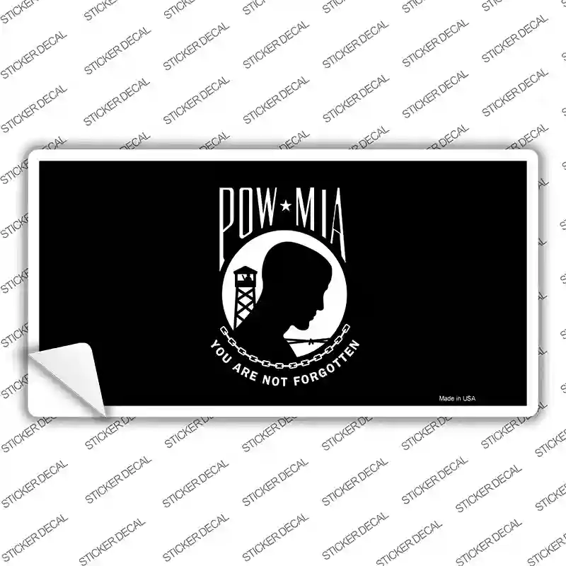 POW MIA Black Flag Novelty Sticker Decal