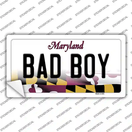 Bad Boy Maryland Novelty Sticker Decal