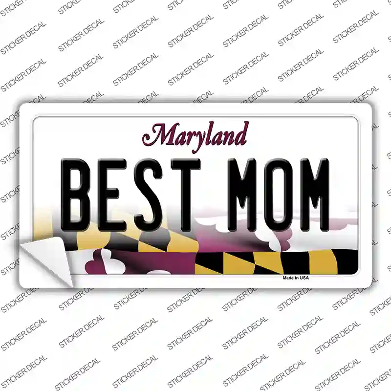 Best Mom Maryland Novelty Sticker Decal