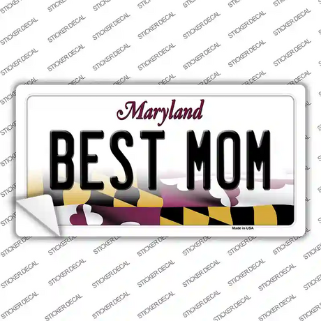 Best Mom Maryland Novelty Sticker Decal