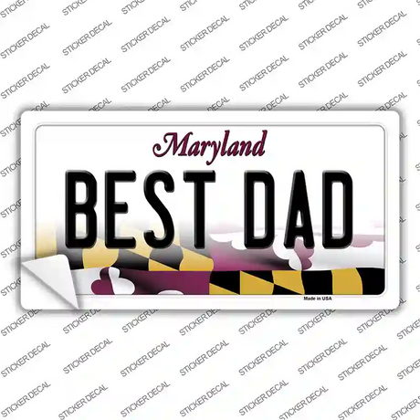 Best Dad Maryland Novelty Sticker Decal