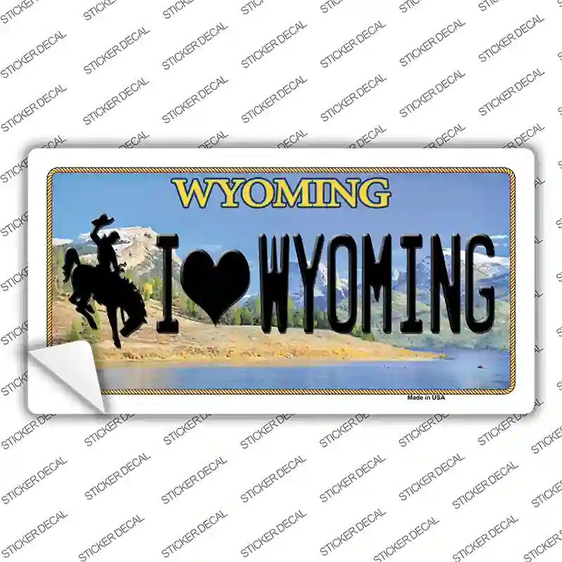 I Love Wyoming Novelty Sticker Decal