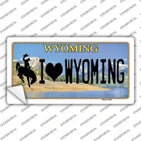 I Love Wyoming Novelty Sticker Decal