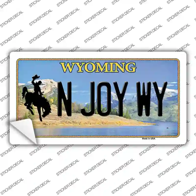 N Joy WY Wyoming Novelty Sticker Decal