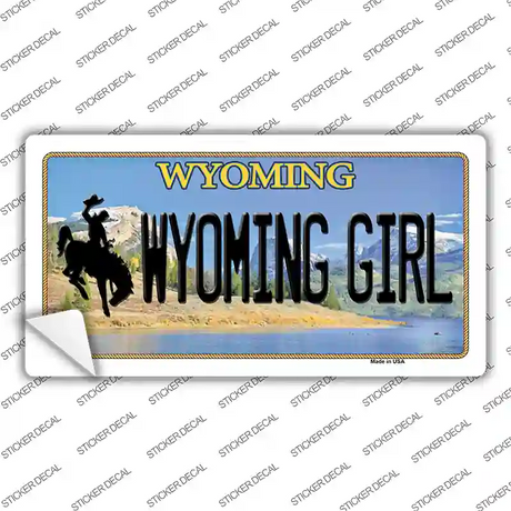 Wyoming Girl Novelty Sticker Decal
