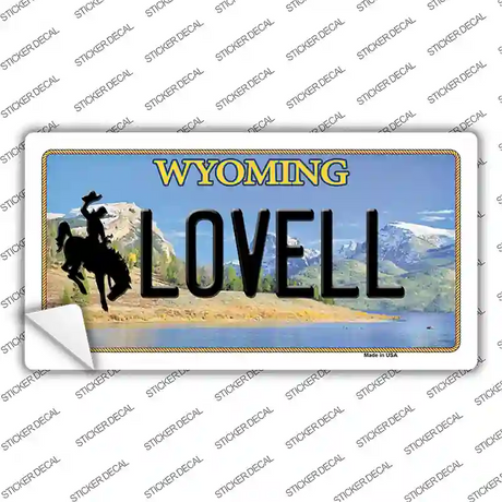 Lovell Wyoming Novelty Sticker Decal