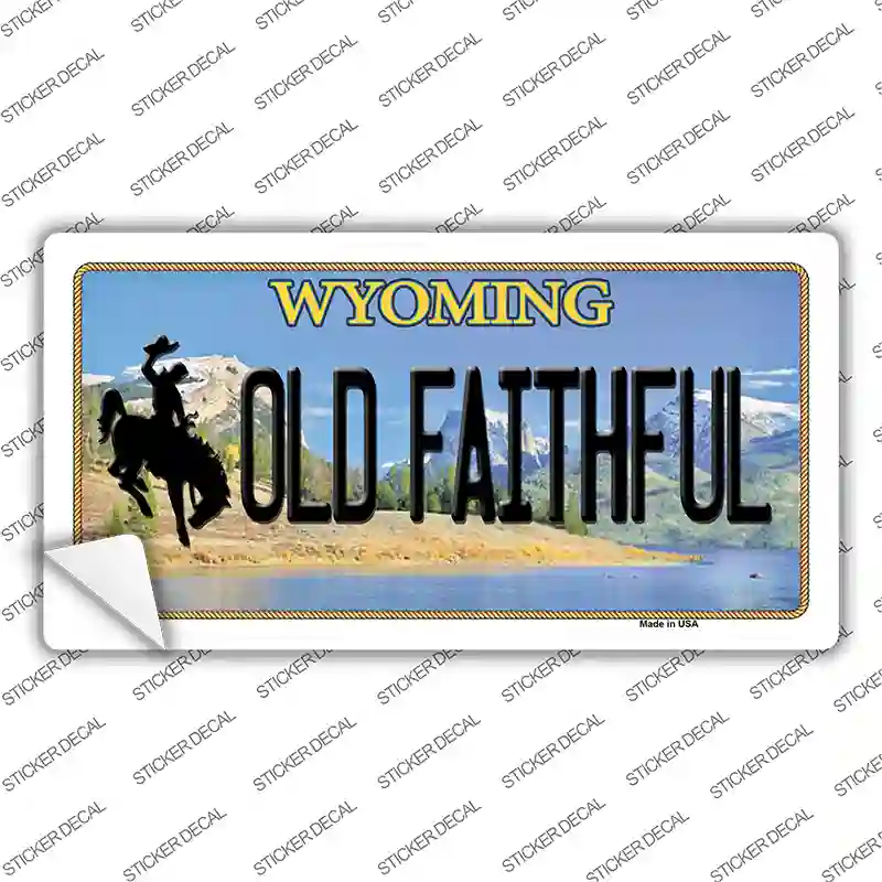 Old Faithful Wyoming Novelty Sticker Decal