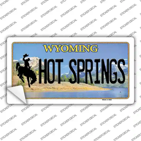 Hot Springs Wyoming Novelty Sticker Decal