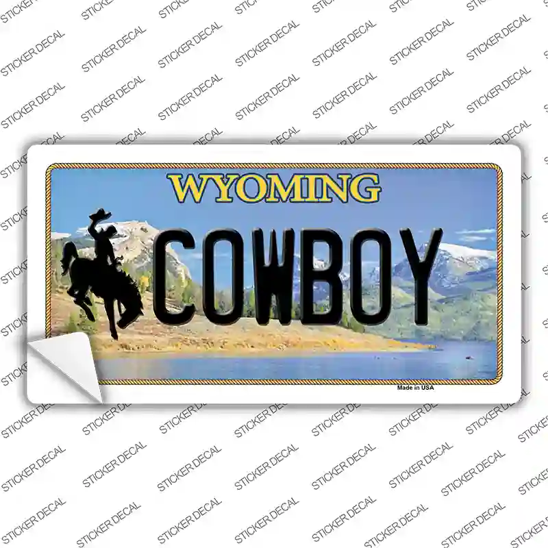 Cowboy Wyoming Novelty Sticker Decal