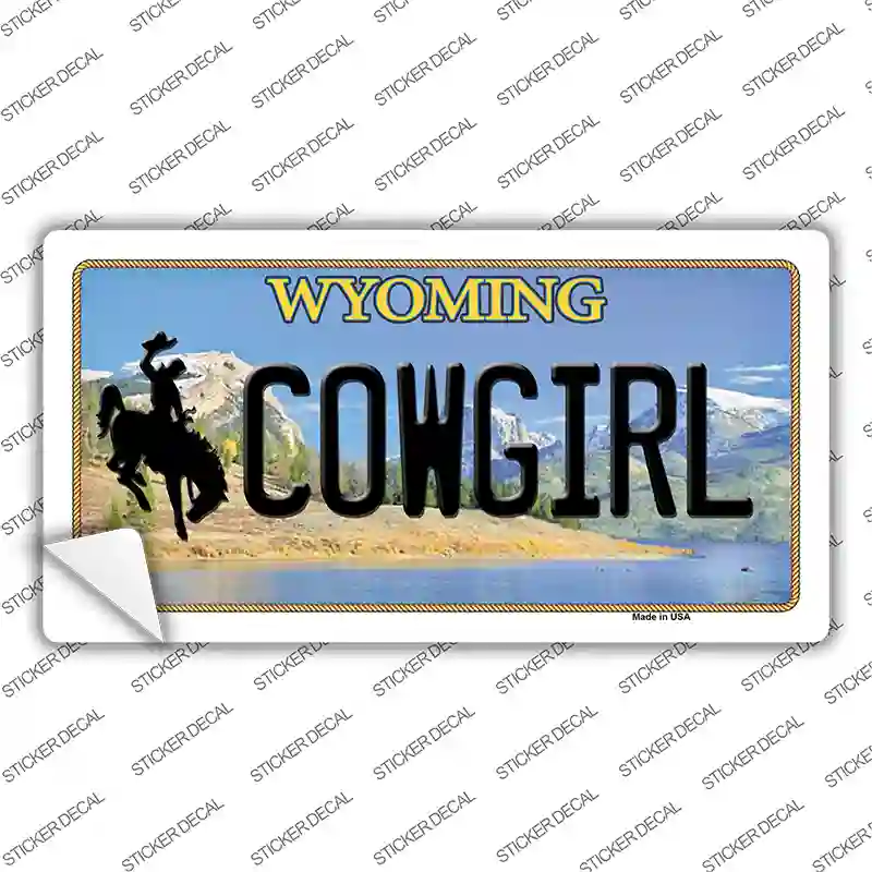 Cowgirl Wyoming Novelty Sticker Decal