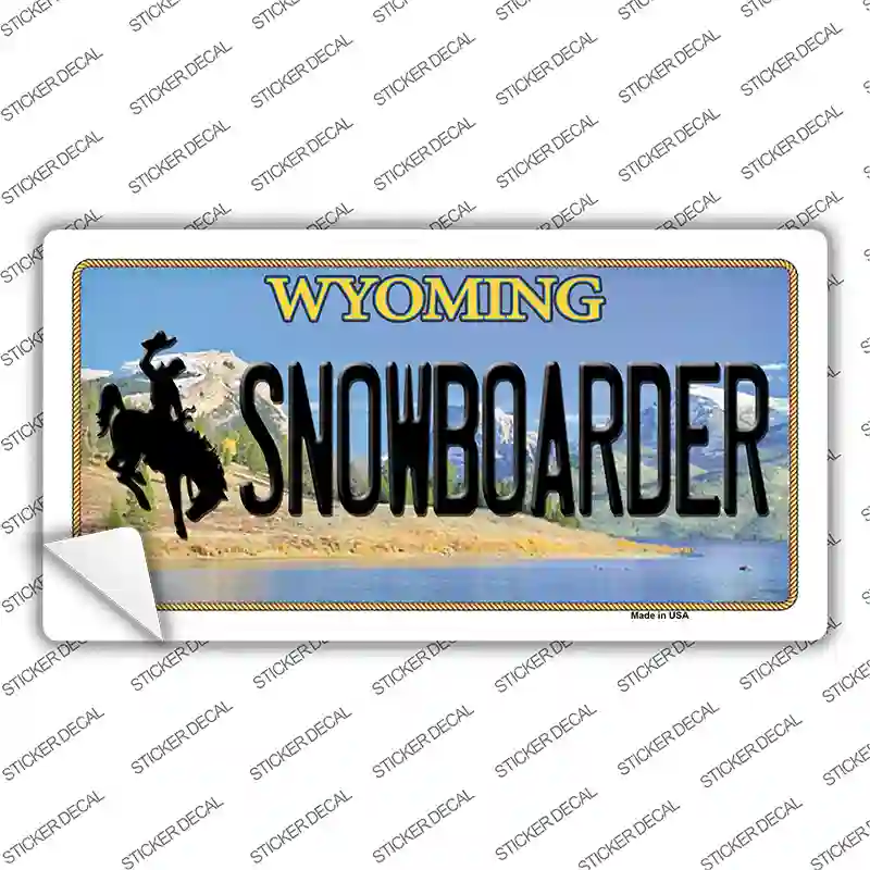 Snowboarder Wyoming Novelty Sticker Decal