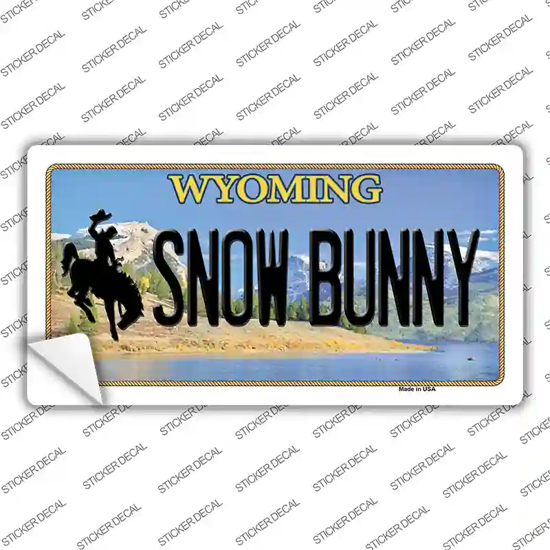 Snow Bunny Wyoming Novelty Sticker Decal