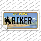 Biker Wyoming Novelty Sticker Decal