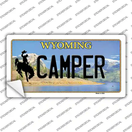Camper Wyoming Novelty Sticker Decal