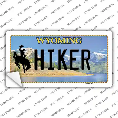 Hiker Wyoming Novelty Sticker Decal
