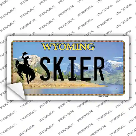 Skier Wyoming Novelty Sticker Decal
