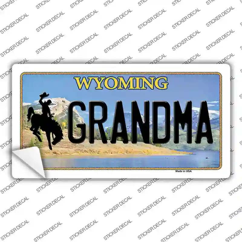 Grandma Wyoming Novelty Sticker Decal