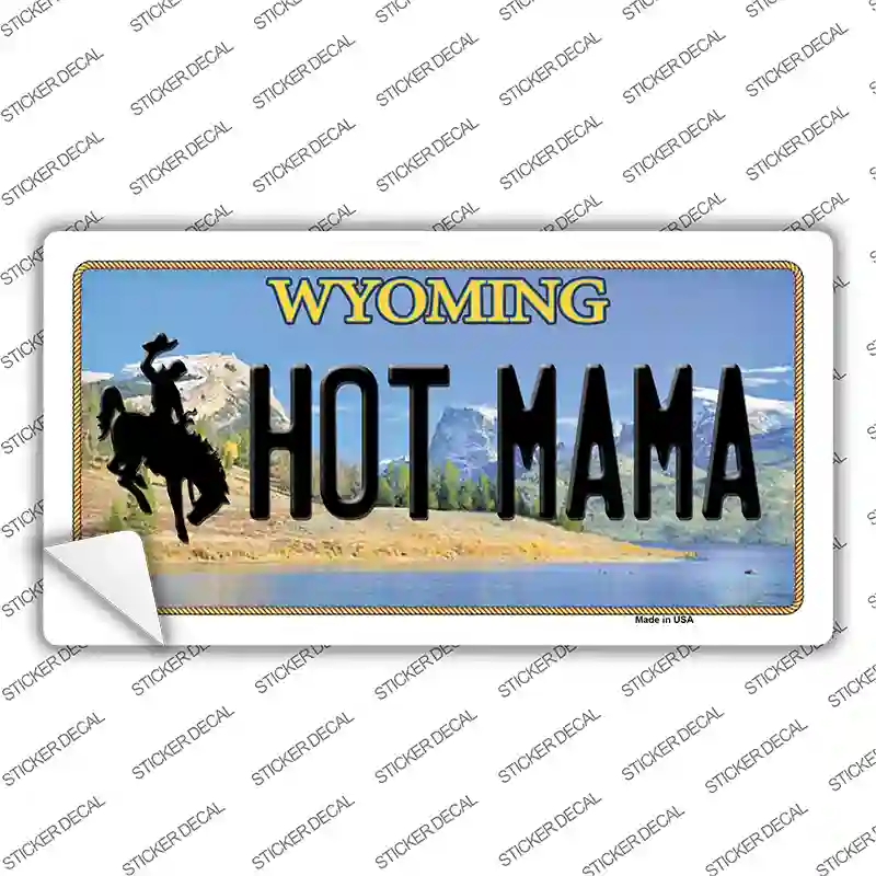 Hot Mama Wyoming Novelty Sticker Decal