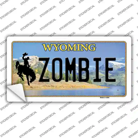 Zombie Wyoming Novelty Sticker Decal