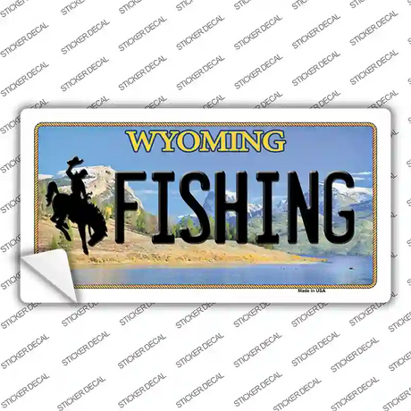 Fishing Wyoming Novelty Sticker Decal
