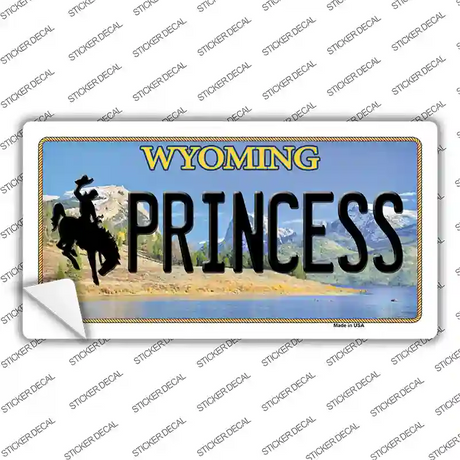 Princess Wyoming Novelty Sticker Decal