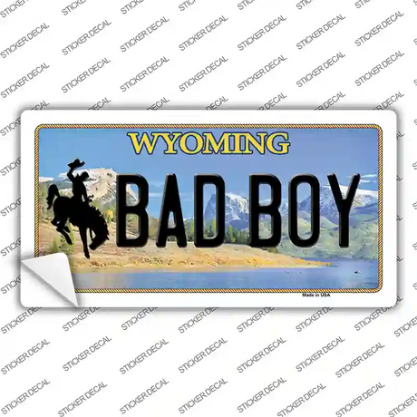 Bad Boy Wyoming Novelty Sticker Decal