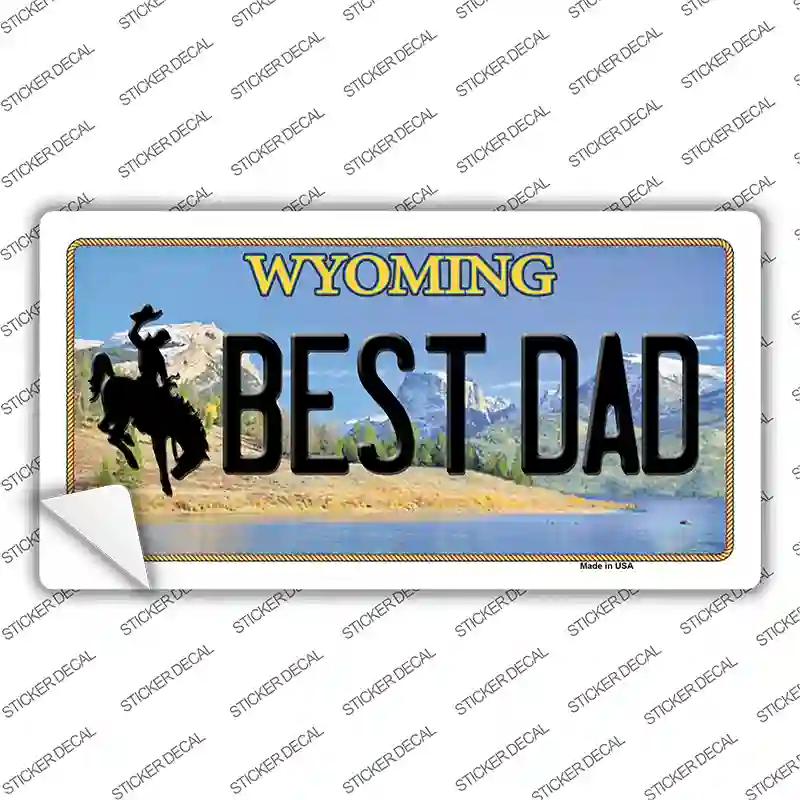 Best Dad Wyoming Novelty Sticker Decal