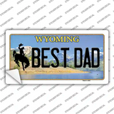 Best Dad Wyoming Novelty Sticker Decal