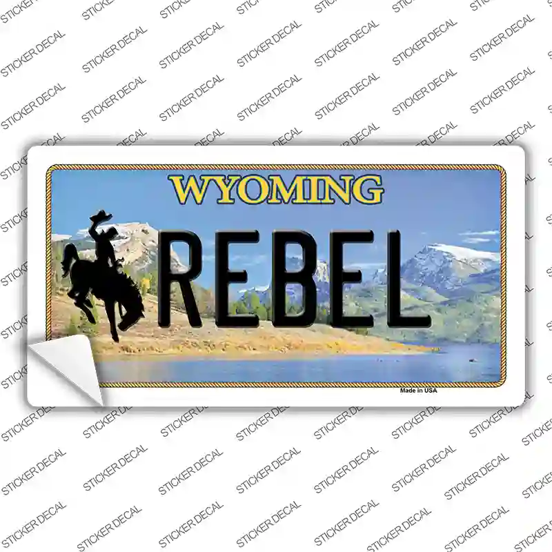 Rebel Wyoming Novelty Sticker Decal