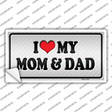 Love My Mom And Dad Novelty Sticker Decal