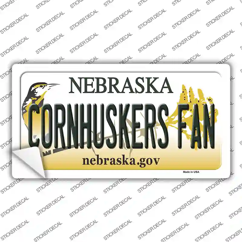 Cornhuskers Fan Nebraska Novelty Sticker Decal