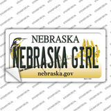 Nebraska Girl Novelty Sticker Decal