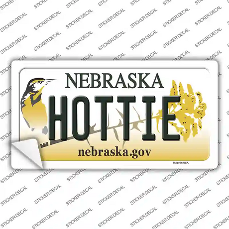 Hottie Nebraska Novelty Sticker Decal