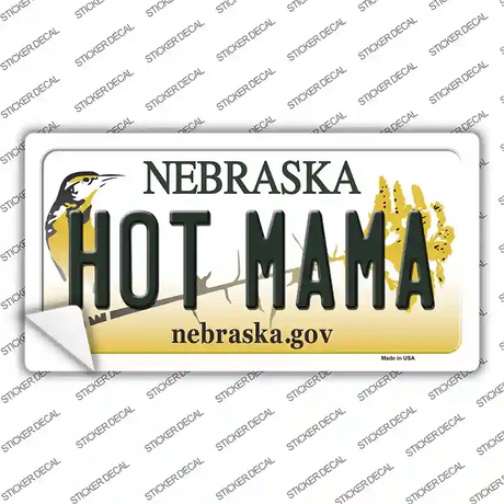 Hot Mama Nebraska Novelty Sticker Decal