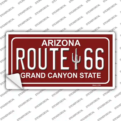 Route 66 Arizona Red Novelty Sticker Decal