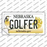 Golfer Nebraska Novelty Sticker Decal
