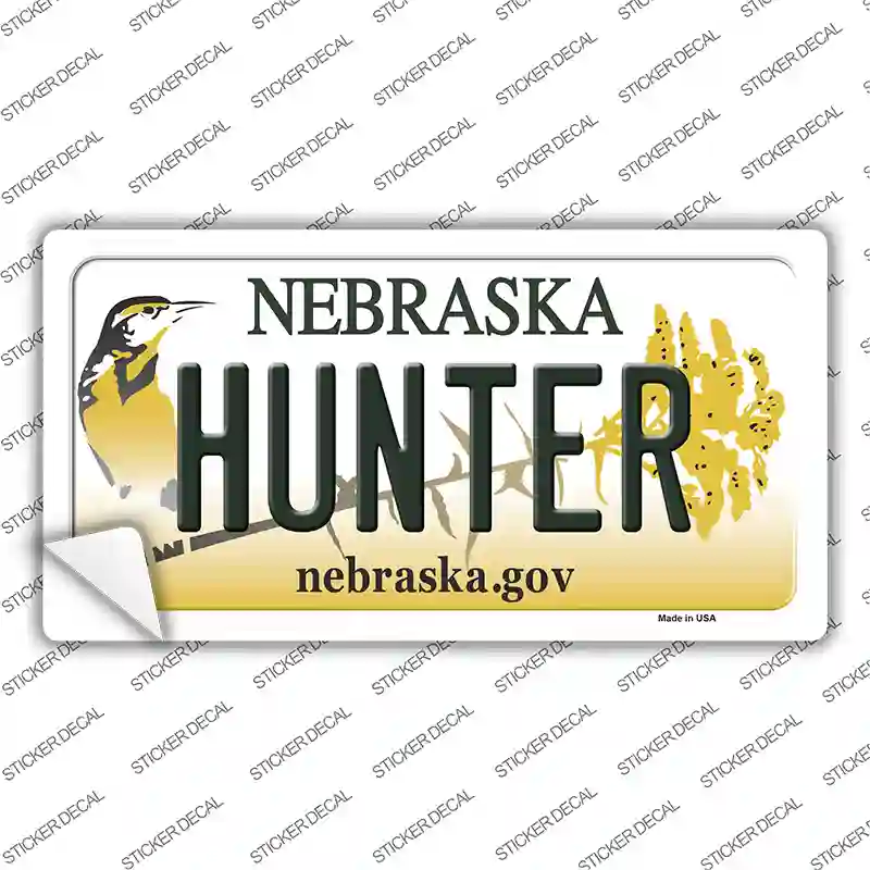 Hunter Nebraska Novelty Sticker Decal