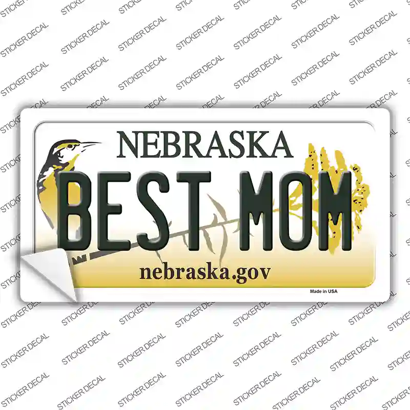 Best Mom Nebraska Novelty Sticker Decal