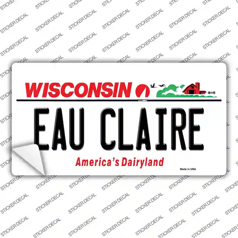 Eau Claire Wisconsin Novelty Sticker Decal