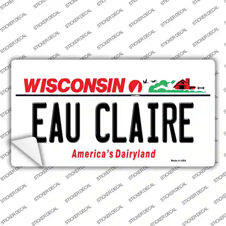 Eau Claire Wisconsin Novelty Sticker Decal