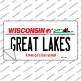Great Lakes Wisconsin Novelty Sticker Decal