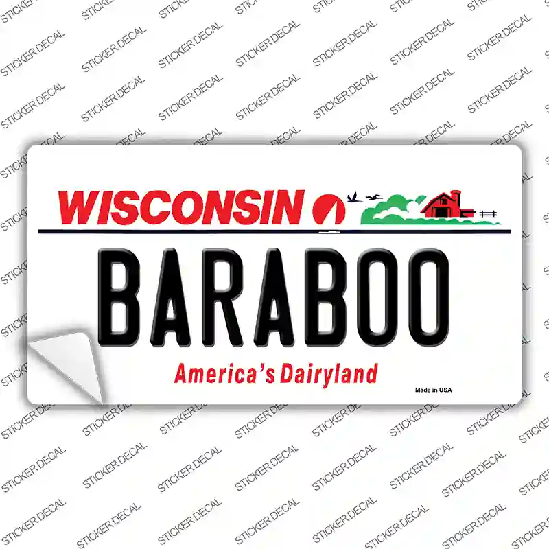 Baraboo Wisconsin Novelty Sticker Decal