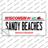 Sandy Beaches Wisconsin Novelty Sticker Decal