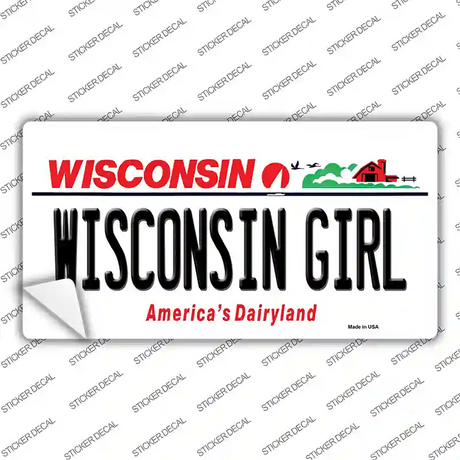 Wisconsin Girl Wisconsin Novelty Sticker Decal