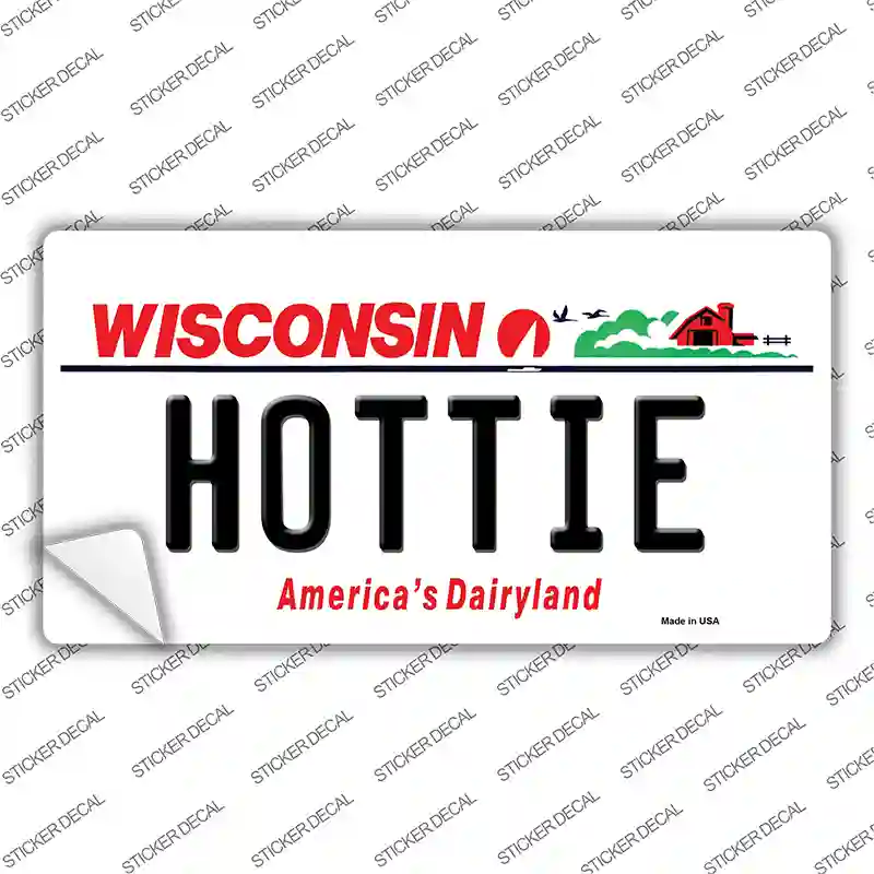 Hottie Wisconsin Novelty Sticker Decal