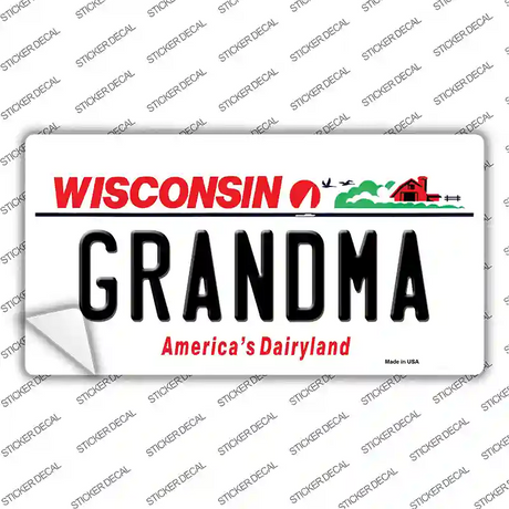 Grandma Wisconsin Novelty Sticker Decal