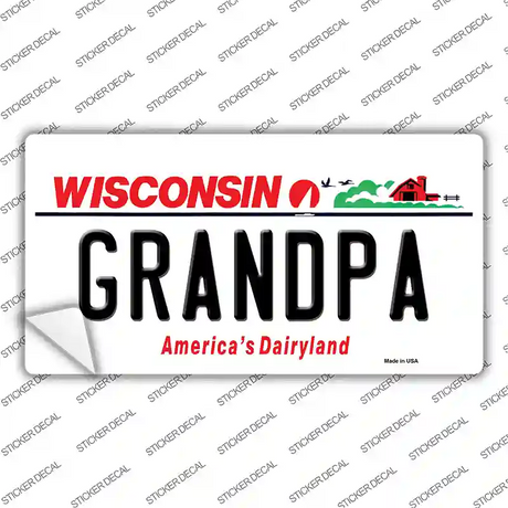 Grandpa Wisconsin Novelty Sticker Decal
